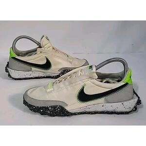 WMNS Nike Waffle Racer Crater Shoe CT1983 102 Pale Ivory Electric Green SZ 7